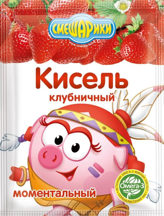 Кисель клубничный Смешарики